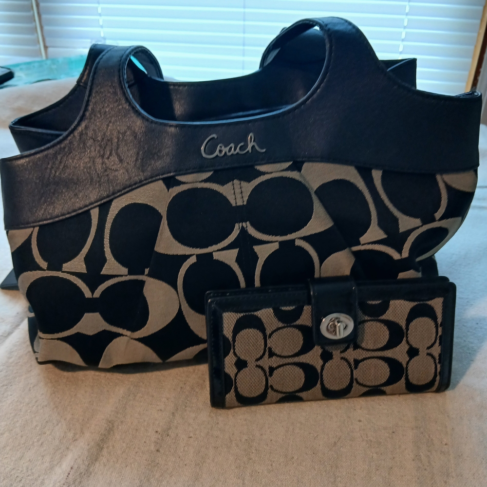 Coach Black and Tan Women's Bag